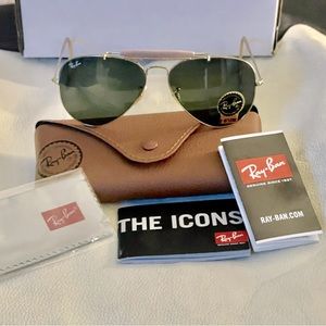 Ray-Ban Outdoorsman Sunglasses iconic original Aviators! RB3030. Timeless style!